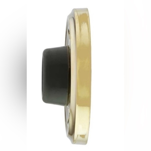 EMTEK Wall-mount door stop with classic rosette and rubber bumper -antique brass - Picture 2 of 3